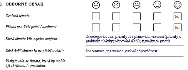 UKÁZKA HODNOCENÍ SEMINÁŘŮ